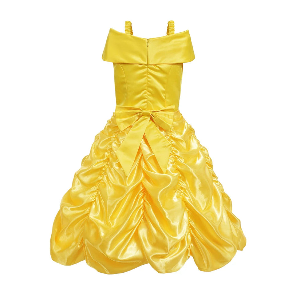 Fato de Halloween Princesa Menina Amarelo Elegante Completo