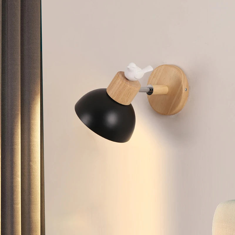 NordicWood - LED Wall Lamp Wood Iron Lighting