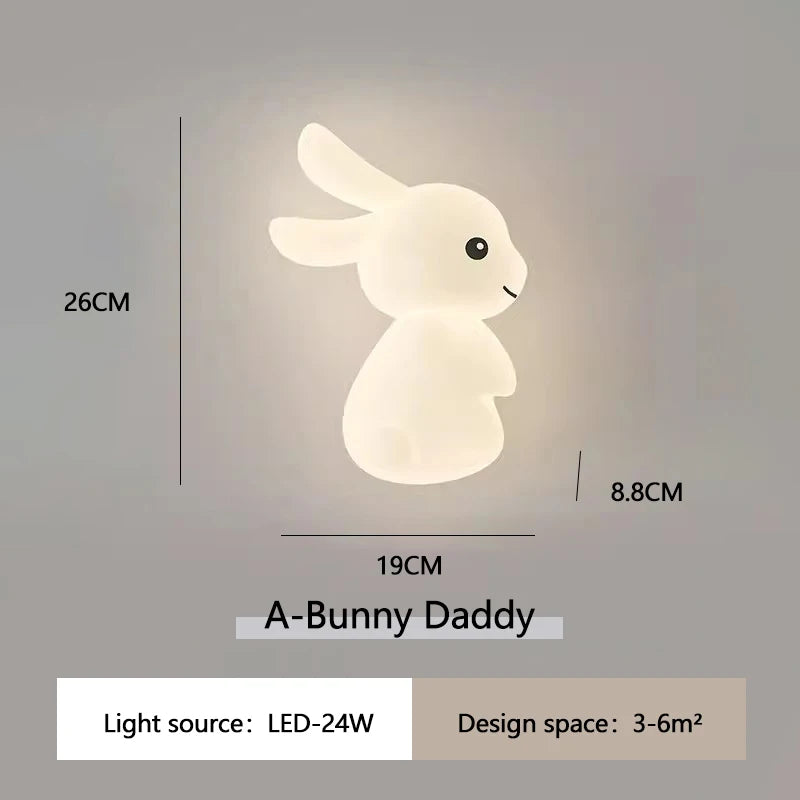 RabbitLight - Shady LED Rabbit Wall Lamp for Children's Rooms