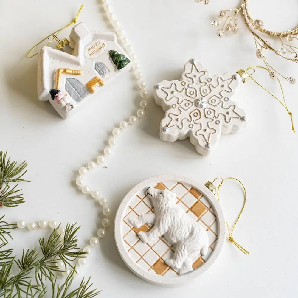 Christmas House - Snowman House Pendant