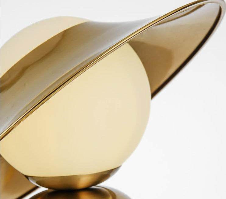 LuxeLume - Golden Table Lamp with LED Lighting
