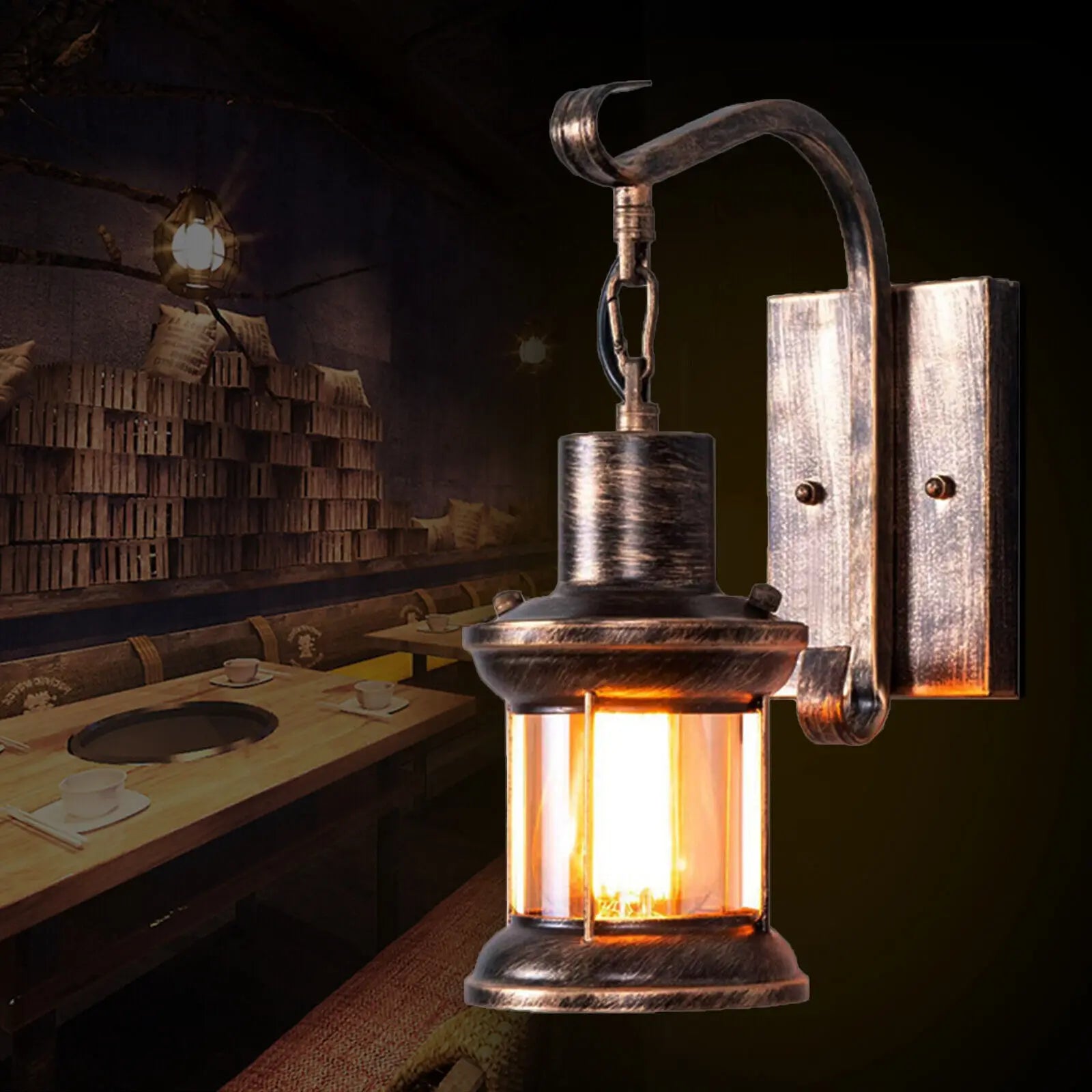 TimelessGlow – Antique Wall Lamp for Loft & Interior