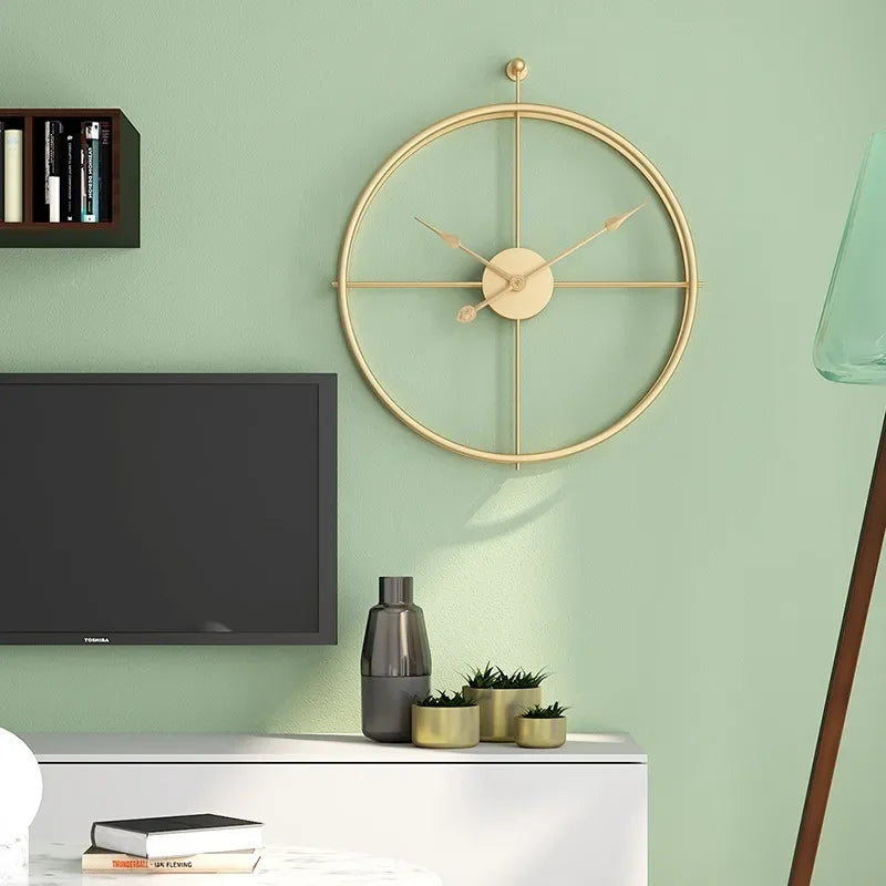 LuxeTijd - Silent Wall Clock 50/60cm for Modern Interiors