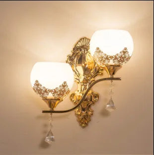 CrystalLuxe - LED Wall Lamp Gold Bedroom & Living Room Ambient Lighting