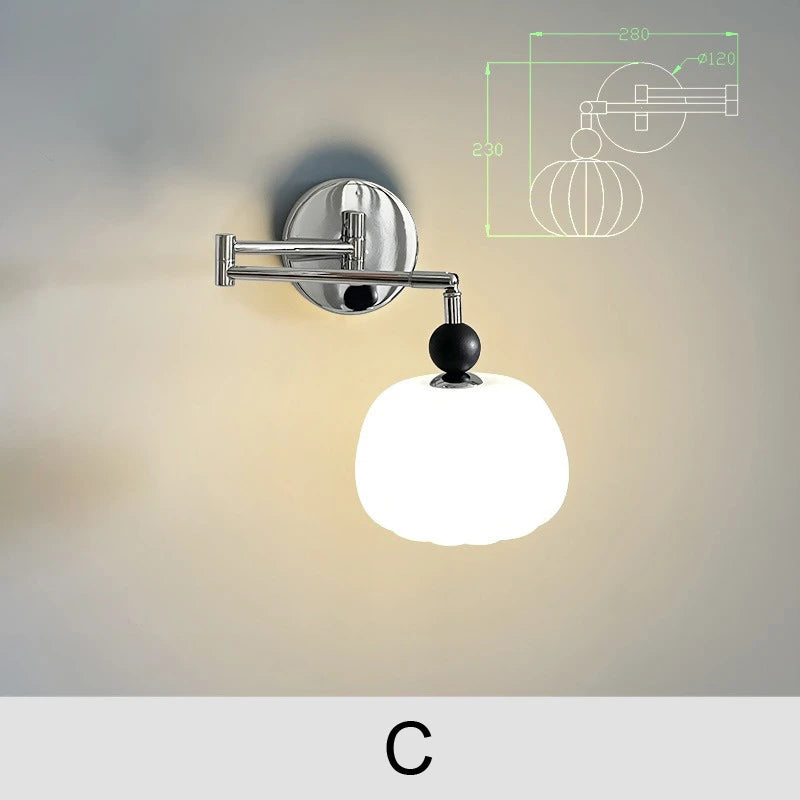 Telescopic Lamp - Telescopic Arm Bed Lamp Reading Lamp Vintage Punk Style