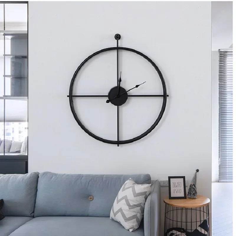 LuxeTijd - Silent Wall Clock 50/60cm for Modern Interiors