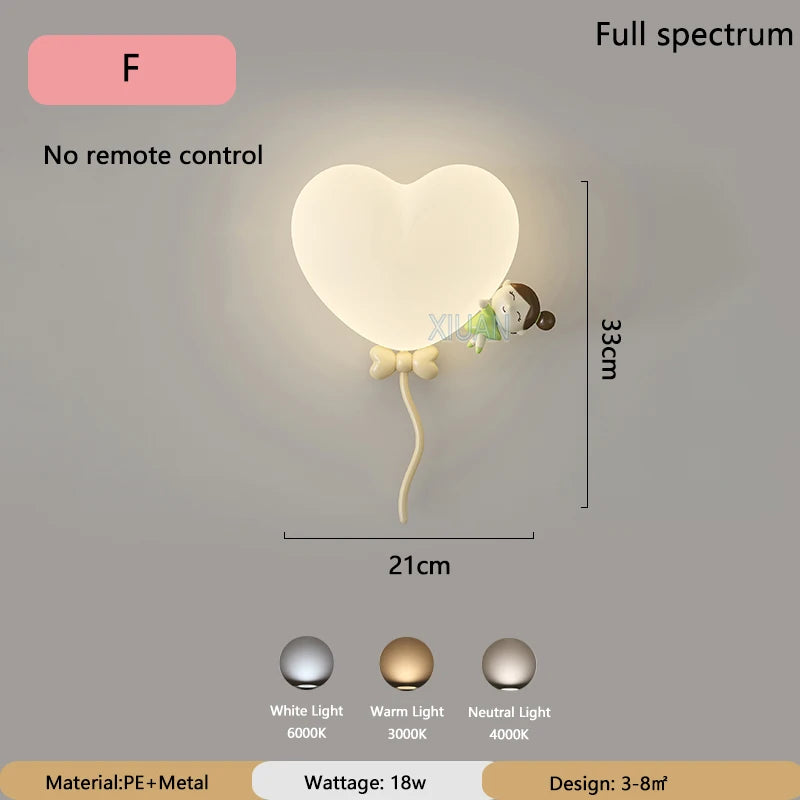 LoveLight - Pink Crown Cloud Heart Design LED Bedside Lamp