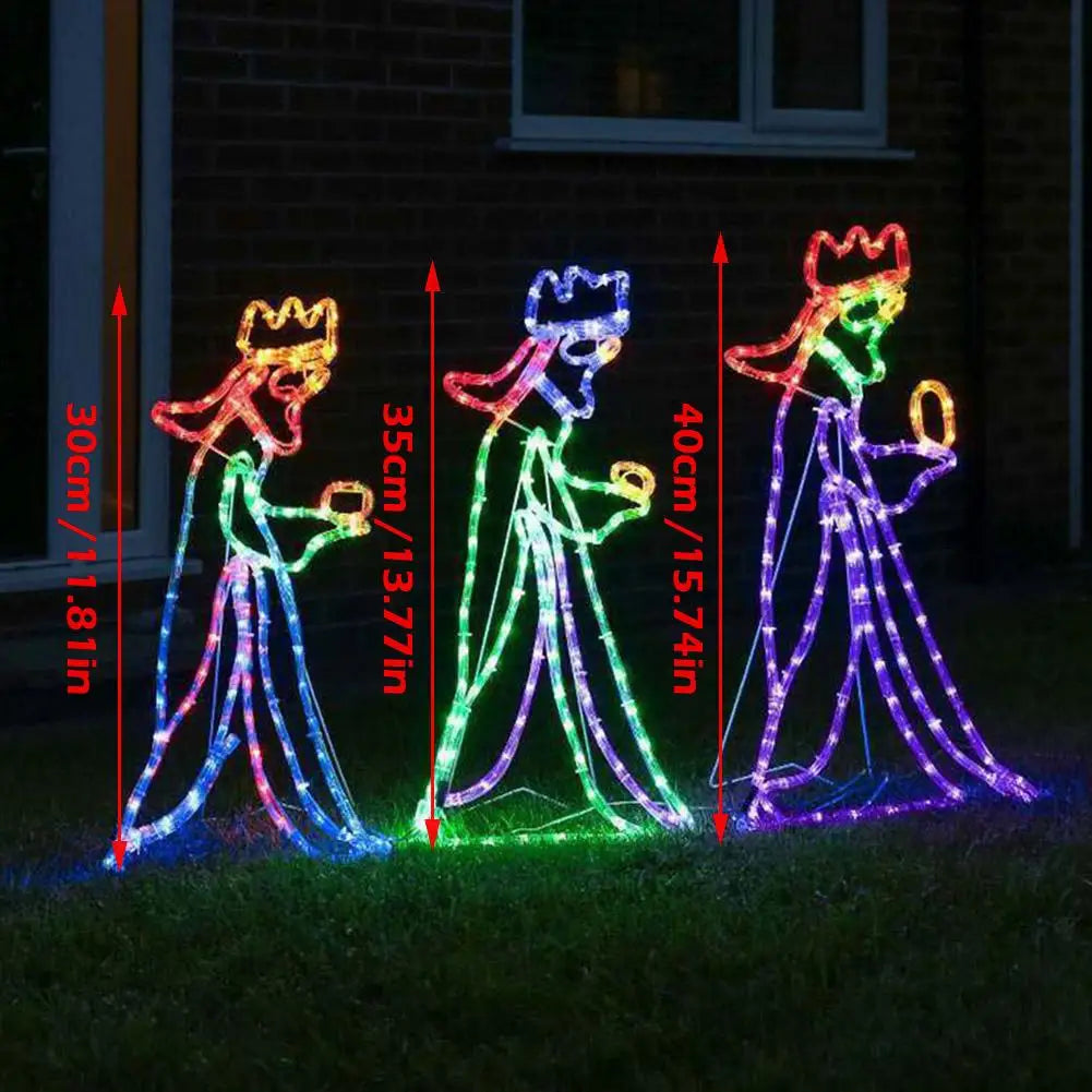 StarBright - Illuminated Three Wise Men Motif for Outdoors