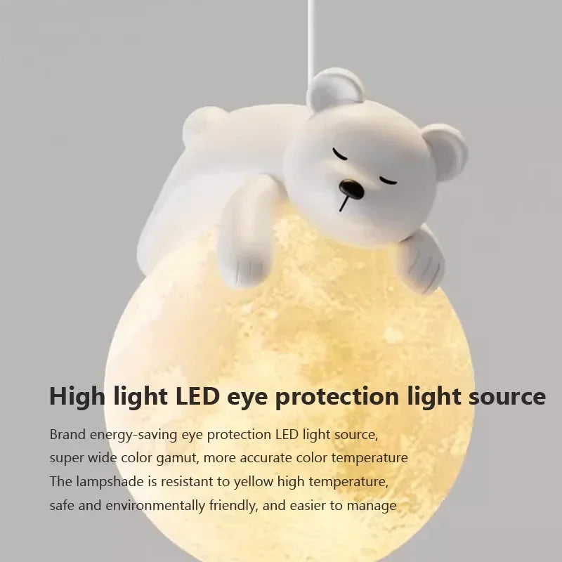 MoonGlow - Lampada da parete LED creativa per camera da letto e cameretta