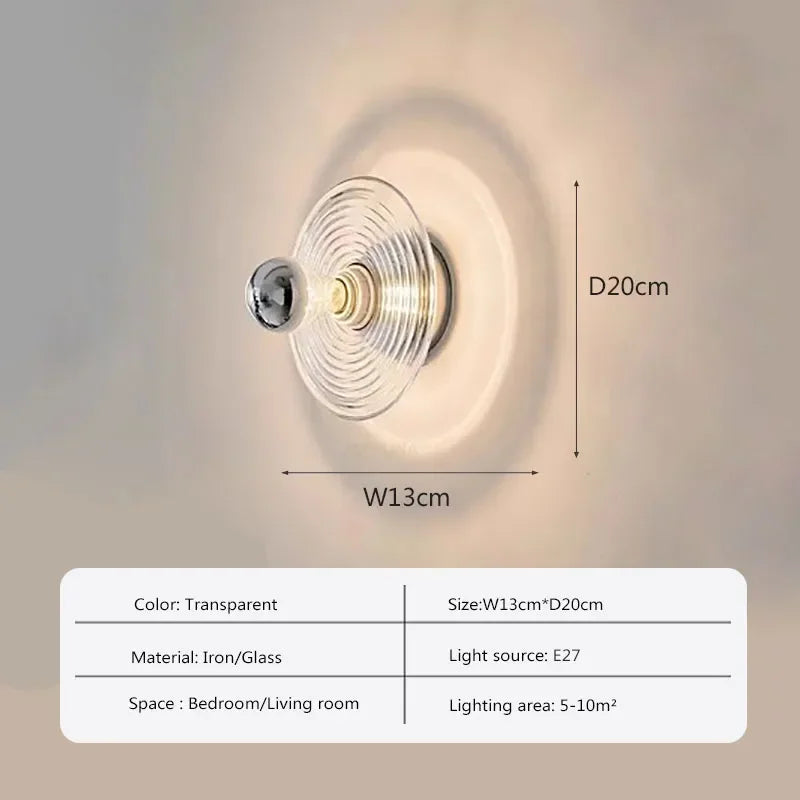 AquaGlow - Glass Wall Lamp LED Water Waves Ambient Lighting