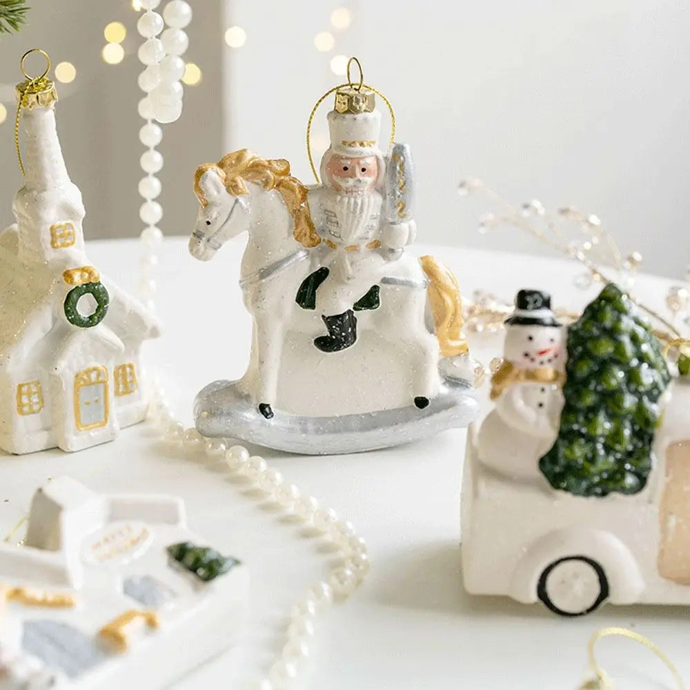 Casetta di Natale - Ciondolo Casa Pupazzo di Neve