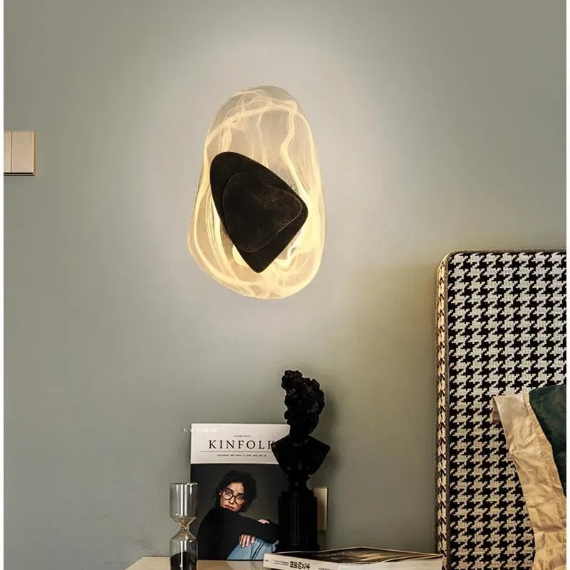 GlowElegance - Lampada da parete LED moderna per camera da letto e soggiorno