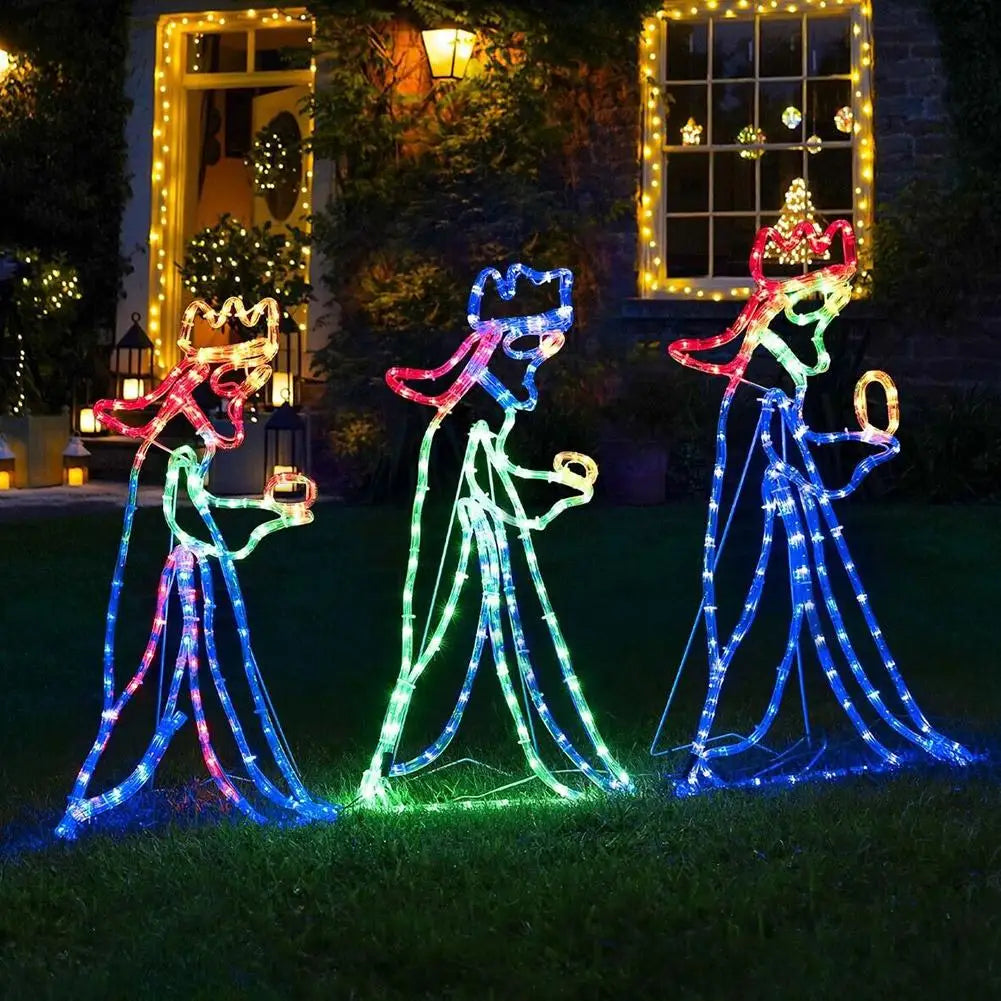 StarBright - Illuminated Three Wise Men Motif for Outdoors