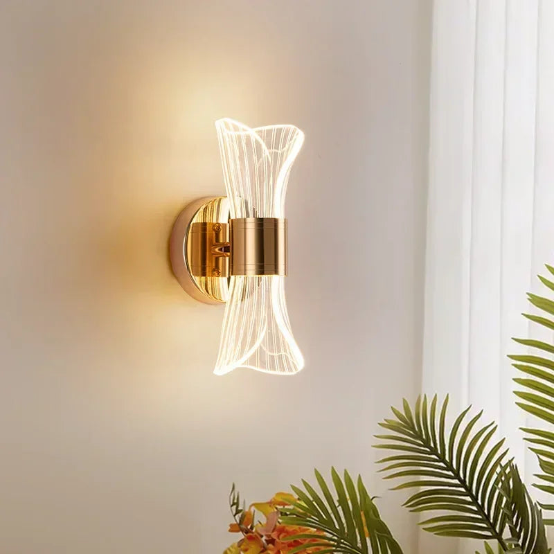 GlowCurve - Lampada da parete LED moderna per camera da letto e soggiorno