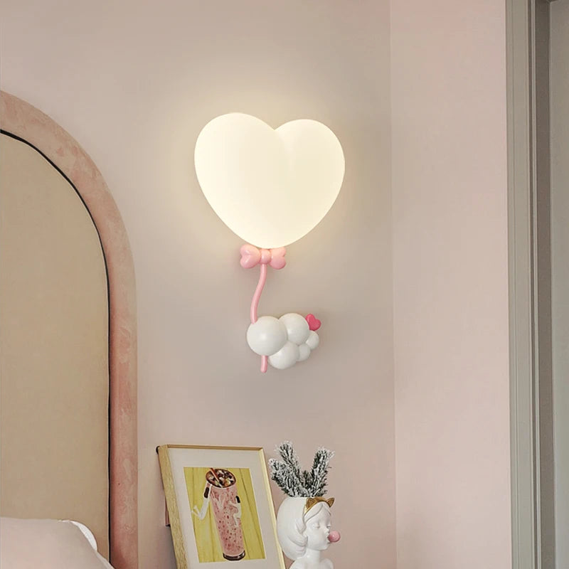 LoveLight - Pink Crown Cloud Heart Design LED Bedside Lamp