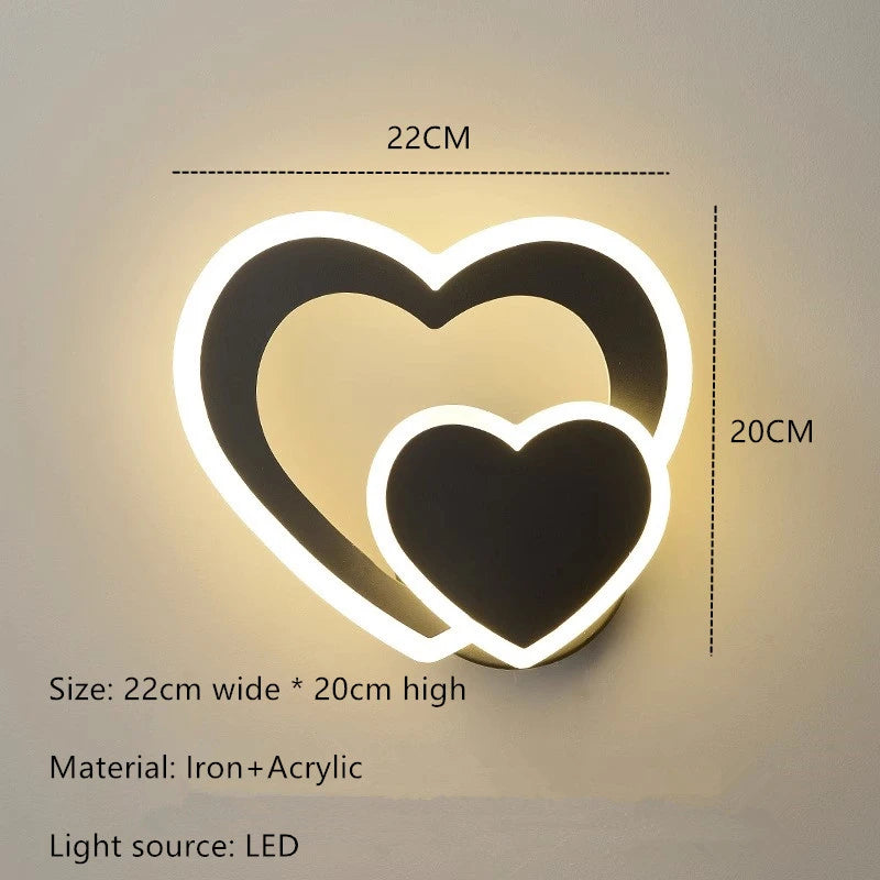 Lampada da parete HeartWall - Illuminazione d'atmosfera LED creativa