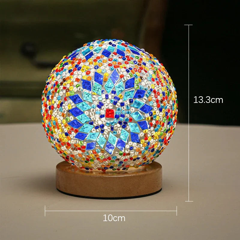 BohoGlow - LED Desk Lamp in Bohemian Style – Dimmable, Vintage Look