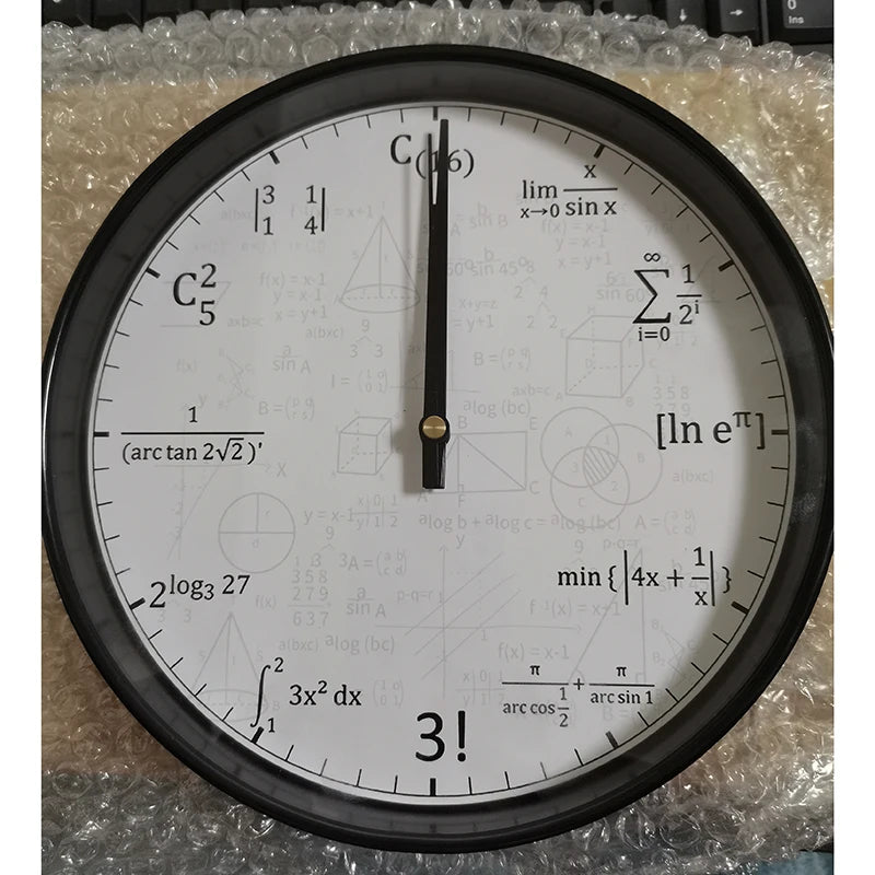 ChalkBoard - Mathematical Formulas Wall Clock for Stylish Decoration