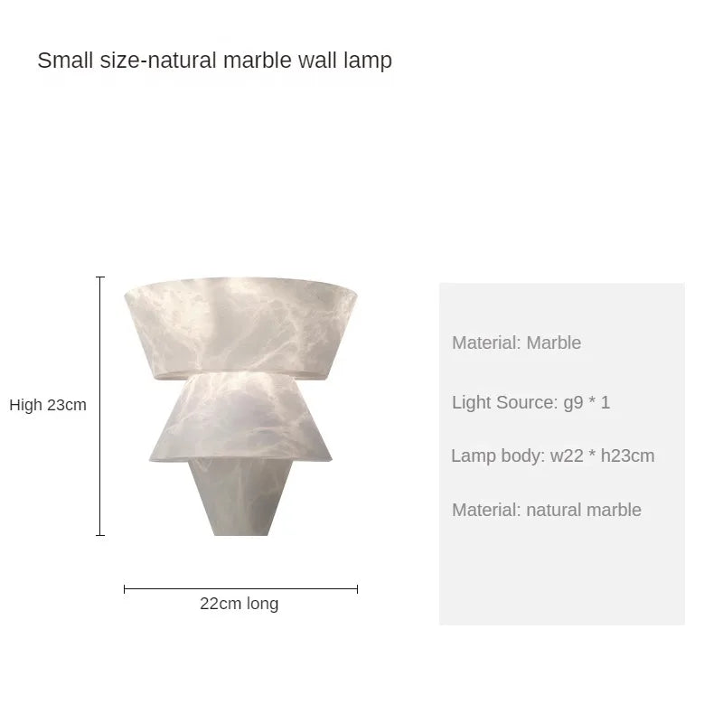 MarbleGlow - Minimalist Wall Lamp made of Natural Stone