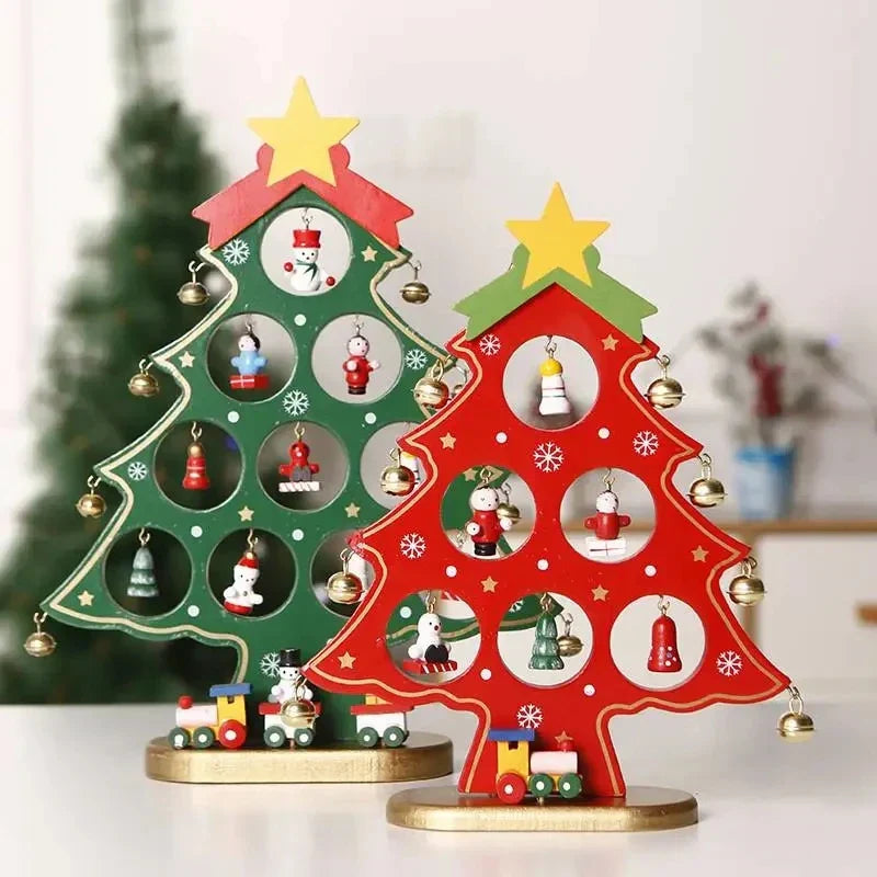 ElegantBoom - Decorazione Natalizia in Legno per Scrivania