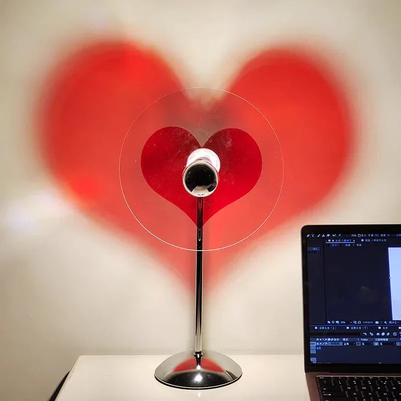 RomanticGlow - Lâmpada Projetora LED com Iluminação Ambiente Quente