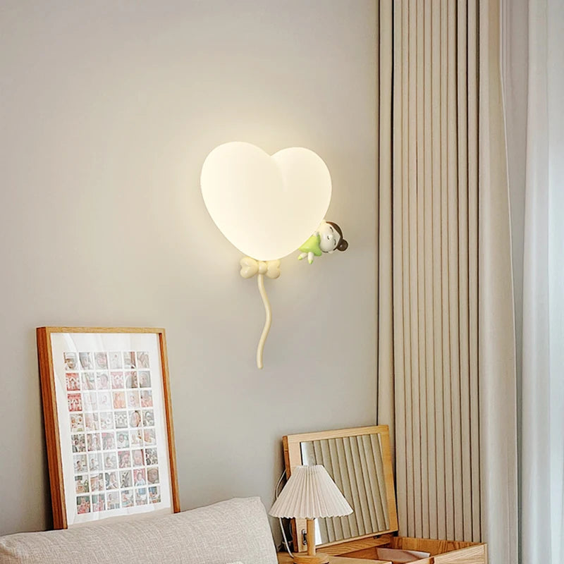 LoveLight - Pink Crown Cloud Heart Design LED Bedside Lamp