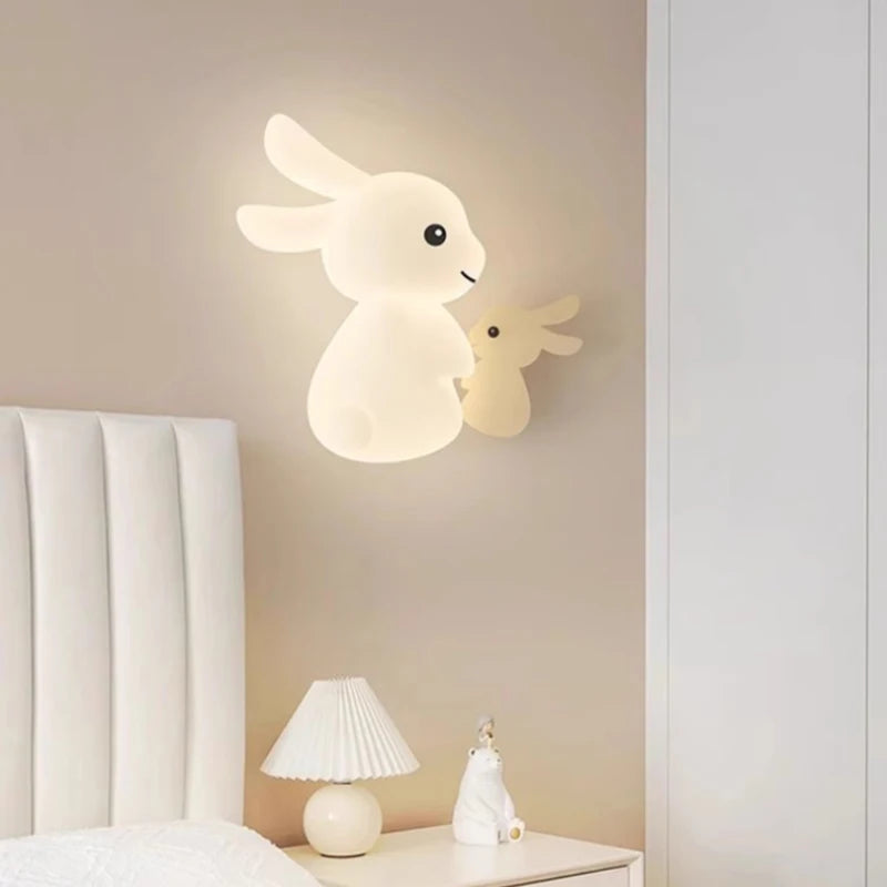 RabbitLicht - Lampada da parete LED con coniglietto ombreggiato per camerette bambini