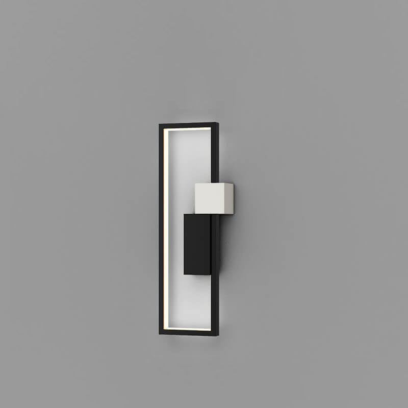 Lámpara de pared LED cuadrada minimalista con marco de hierro y silicona