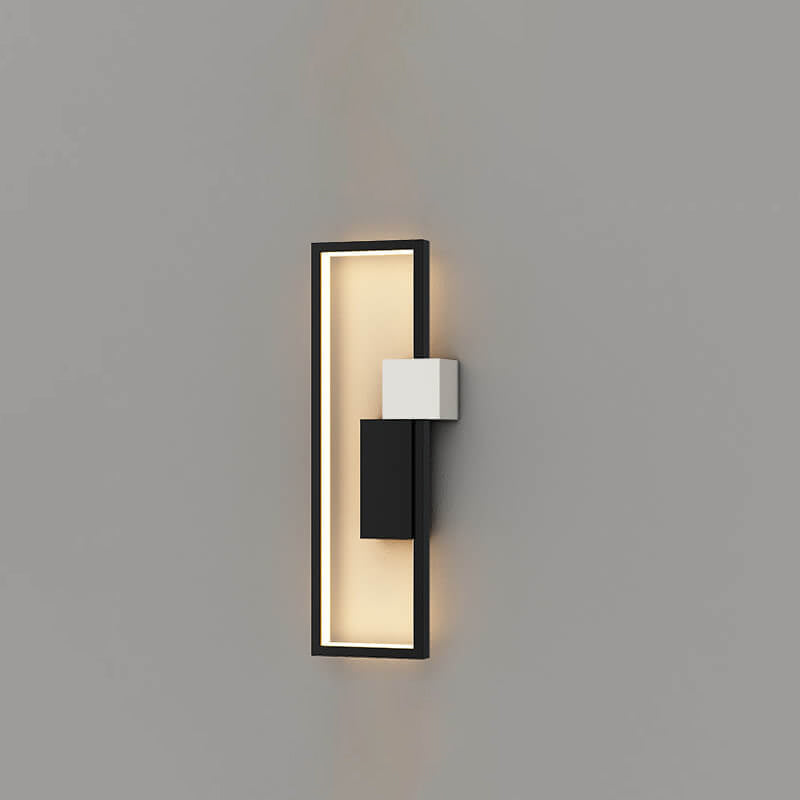 Lámpara de pared LED cuadrada minimalista con marco de hierro y silicona