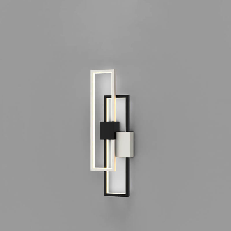Lámpara de pared LED cuadrada minimalista con marco de hierro y silicona