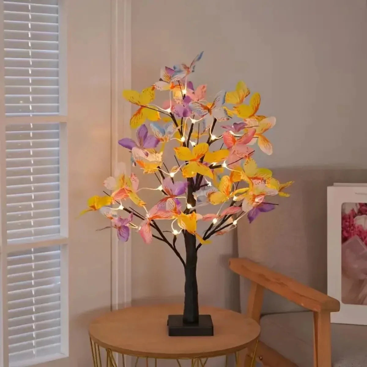 LumiTree - Lampada da tavolo LED albero di betulla con cambio colore – Lampada decorativa ad albero