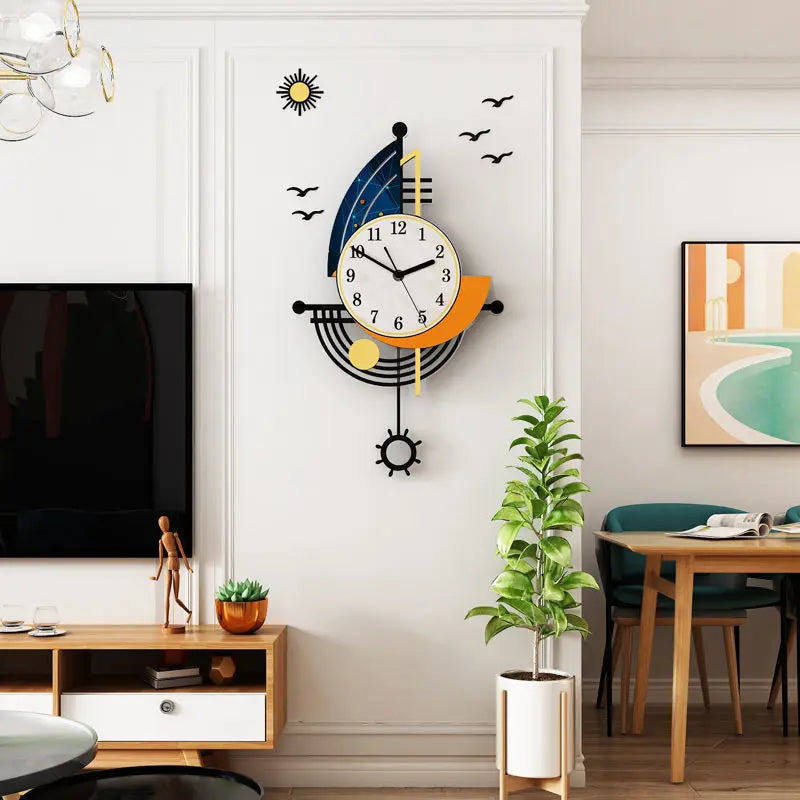NauticTime - Decorative Sailboat Wall Clock