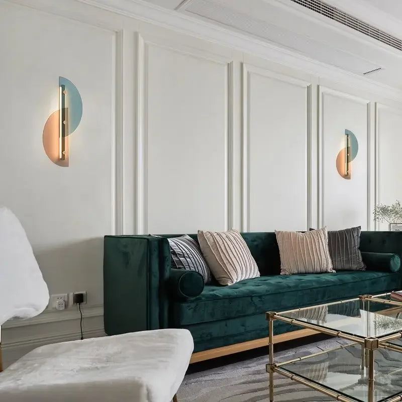 LichtBoog - Candeeiro de Parede de Vidro Semicircular Criativo Design Moderno