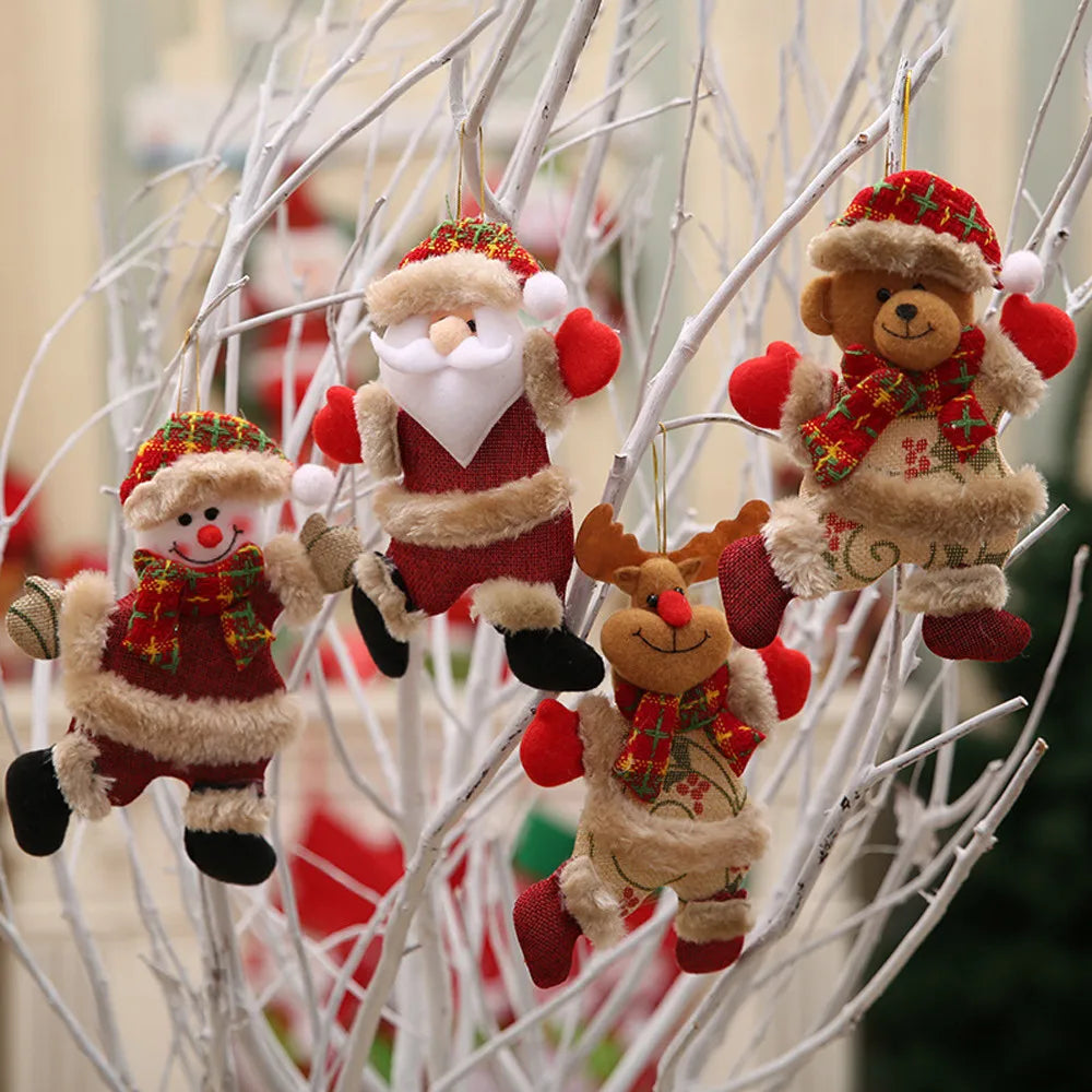 Decorazioni per feste - Set di ornamenti natalizi Babbo Natale e Neve (4 pezzi)