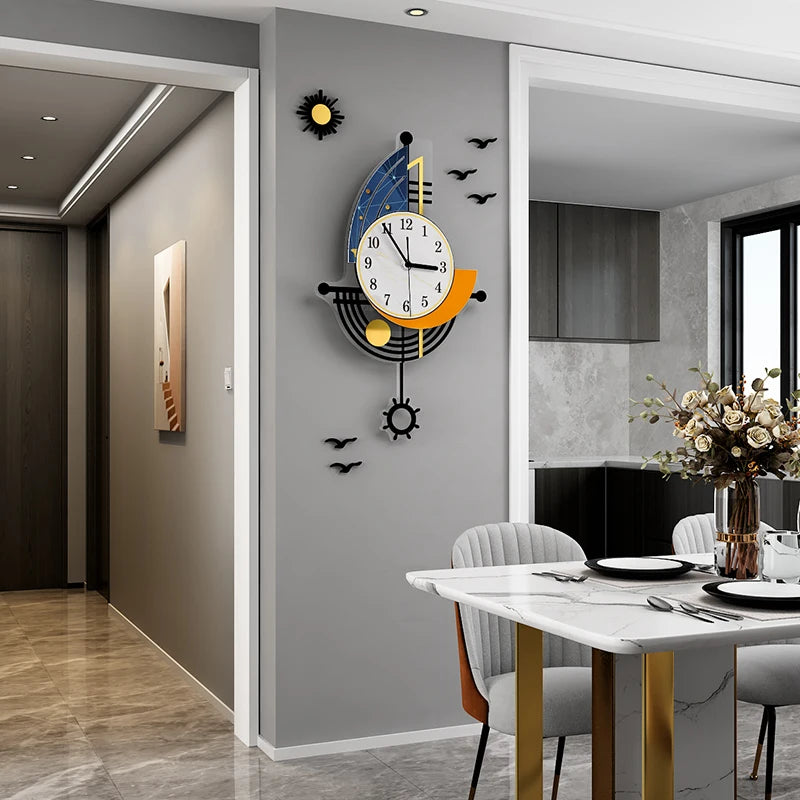 NauticTime - Decoratieve Zeilboot Wandklok