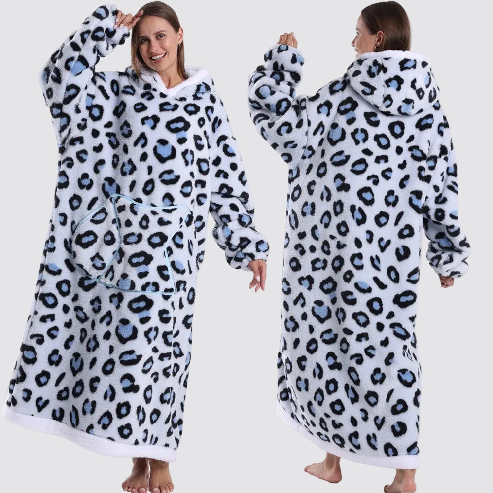 Sweatshirt com Capuz de Lã Ampla Estilo Aconchegante e Elegante Saco-Cama com Capuz