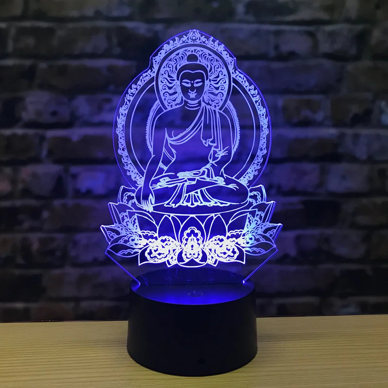 LumiBuddha - 3D LED Night Light with Color Change and Meditative Atmosphere