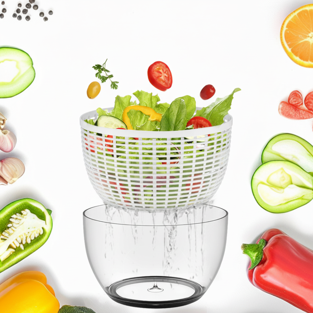 Press Salad Spinner Easy Dry Store