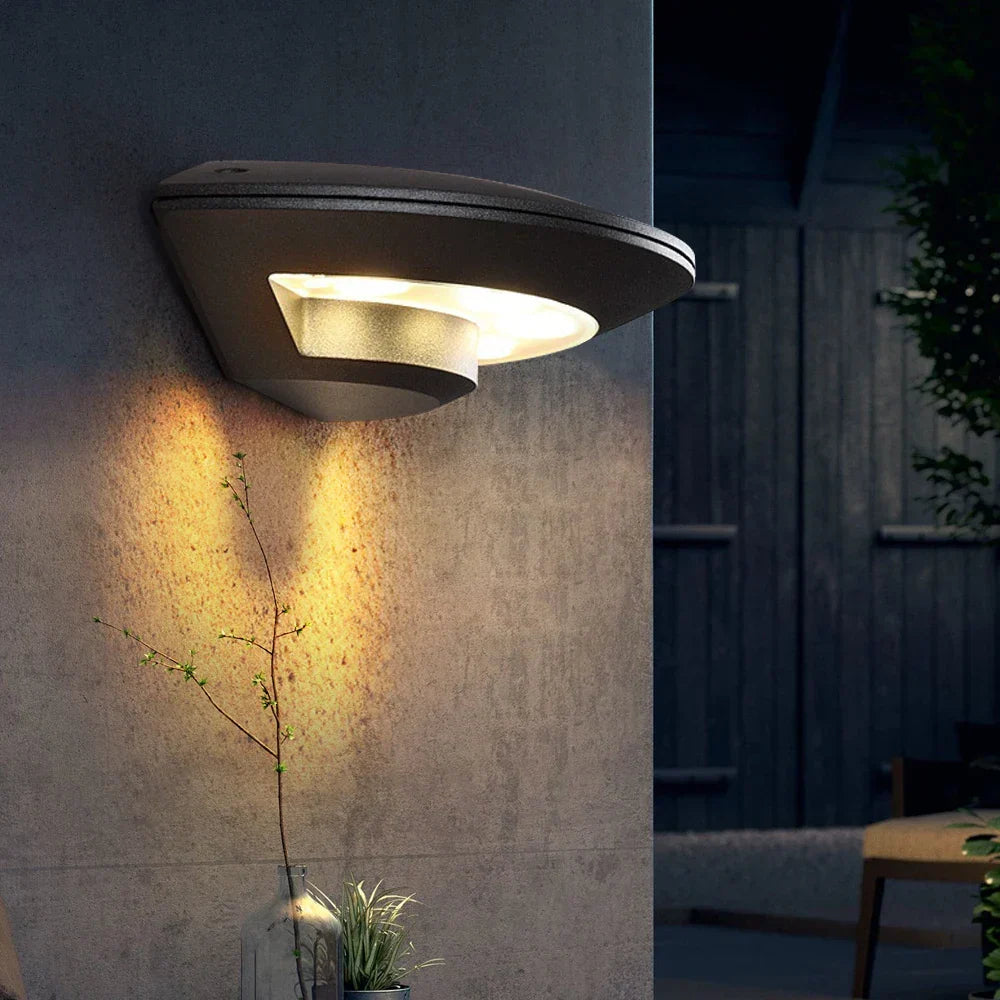 LumiWall – Lámpara de pared exterior LED moderna para jardín y terraza – Resistente a la intemperie y eficiente energéticamente