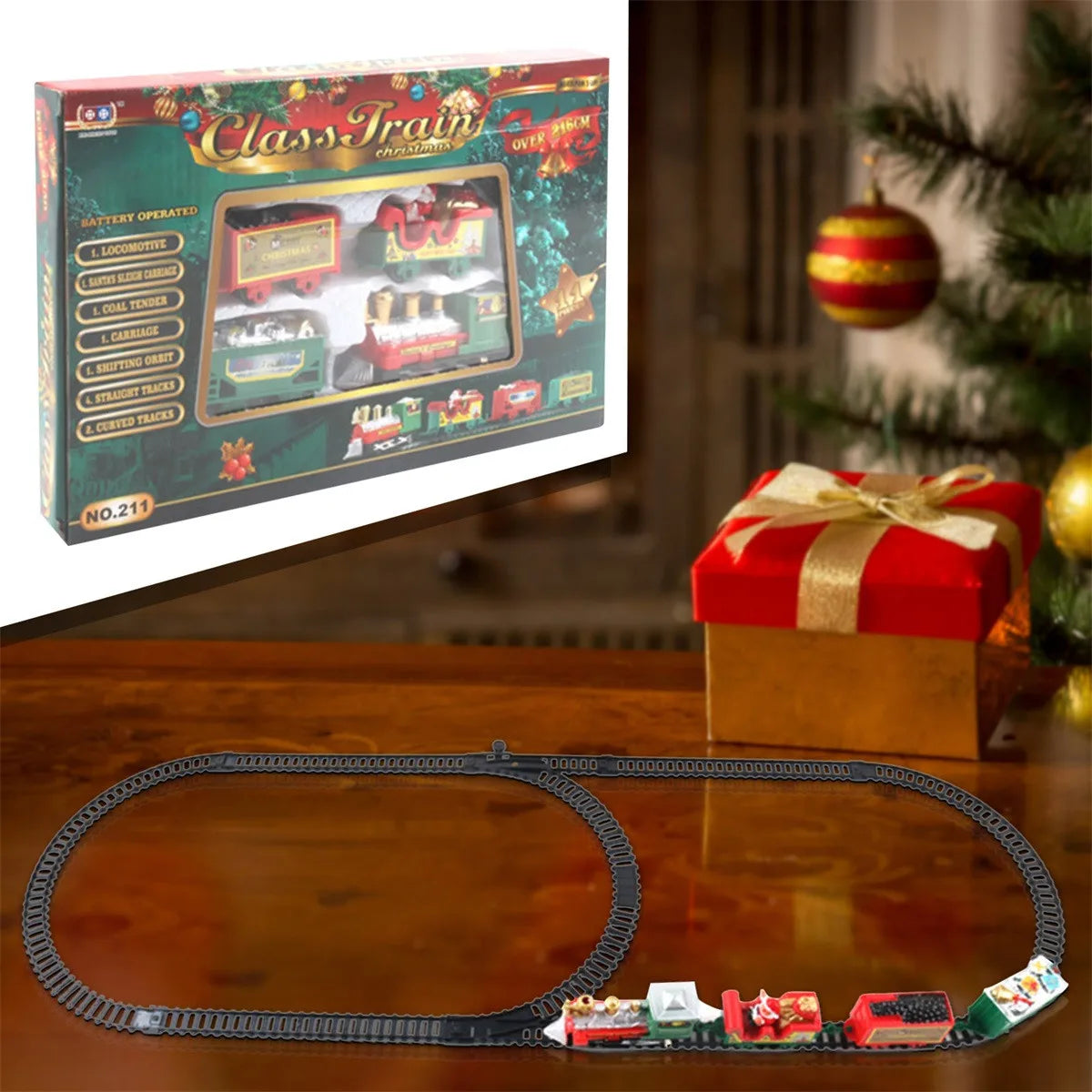 KerstExpress - Treno Elettrico per Decorazioni dell'Albero di Natale