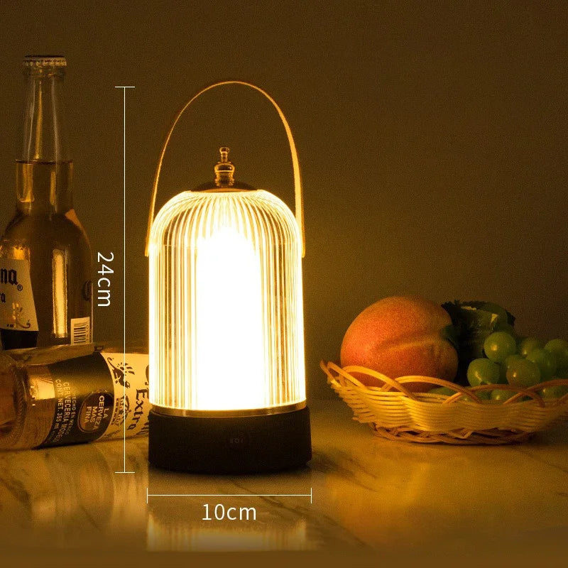 VintageGlow - Portable Retro Birdcage Table Lamp – Atmospheric LED Lighting in Classic Design