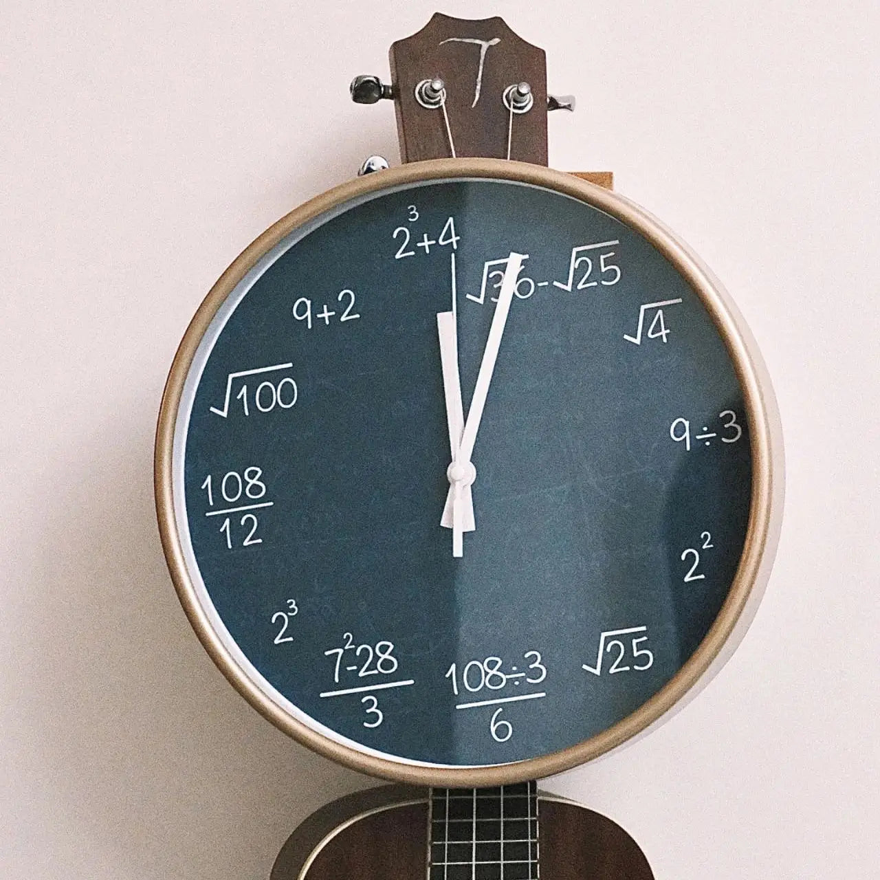 ChalkBoard - Mathematical Formulas Wall Clock for Stylish Decoration