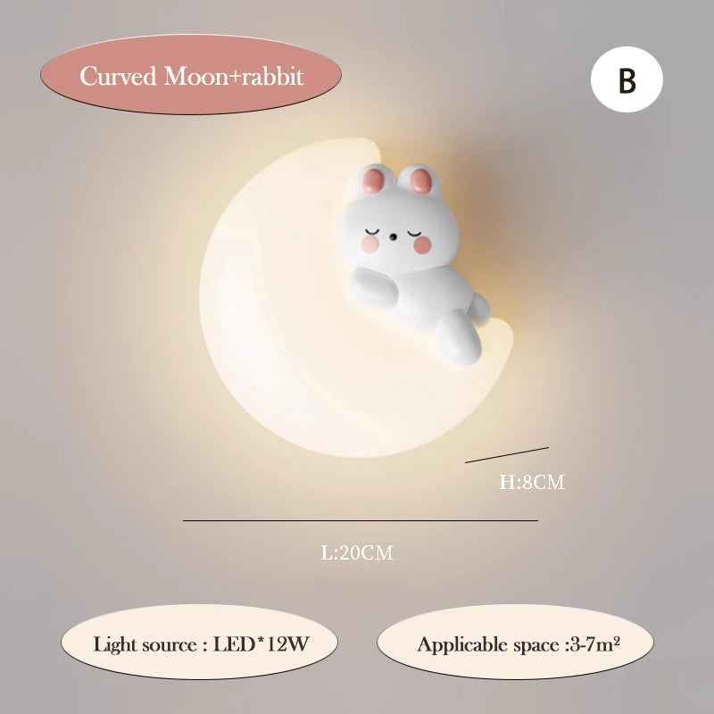 PandaLicht - Candeeiro de Parede LED Panda Sombrio para Quartos de Crianças