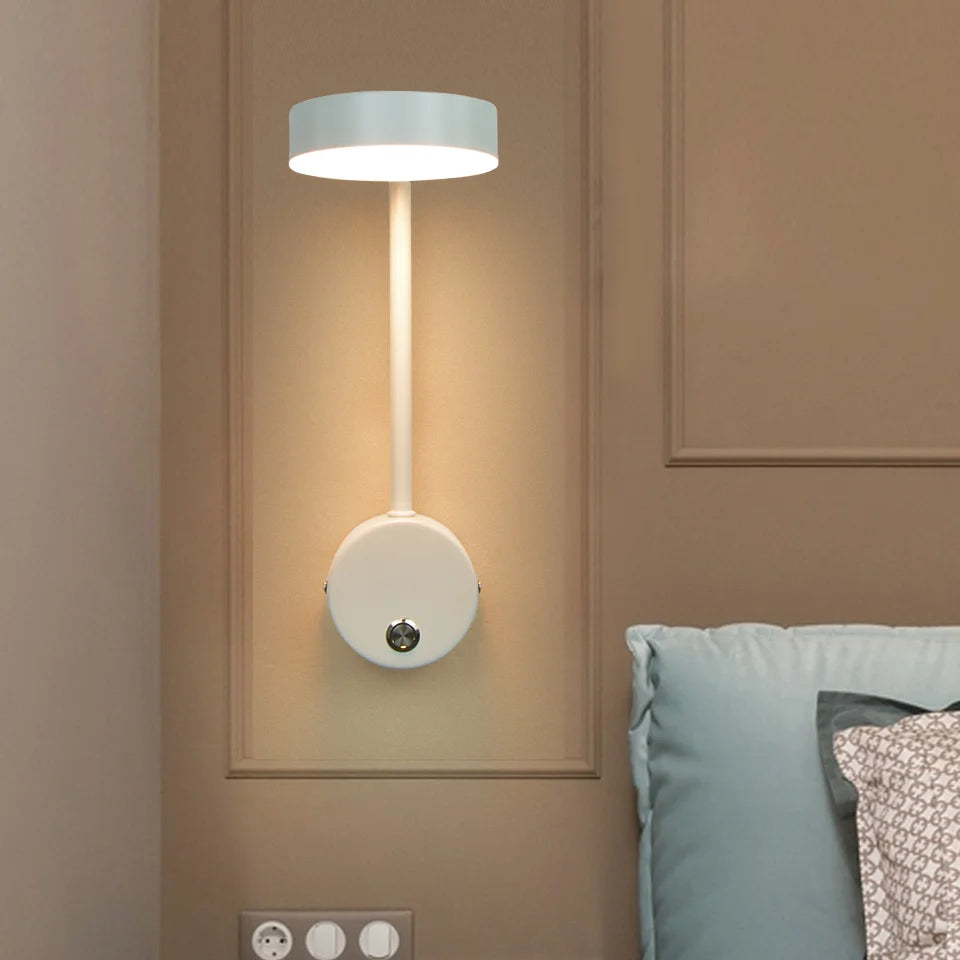 NordicGlow - Candeeiro de LED Giratório para Sala de Estar e Quarto