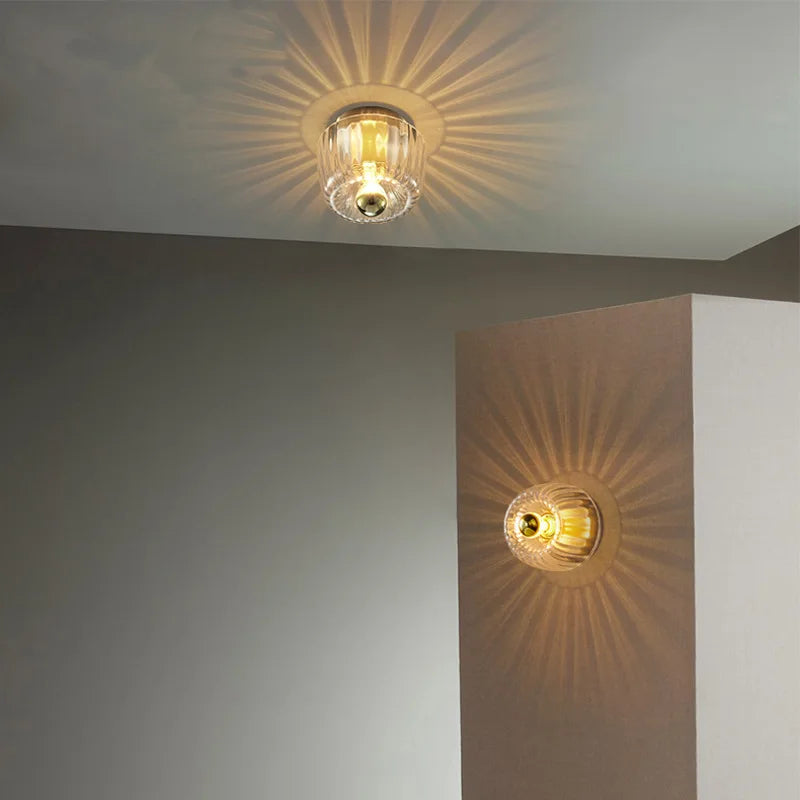 BauhausLight - Glass Wall Lamp with E14 Socket for Living Room and Hallway
