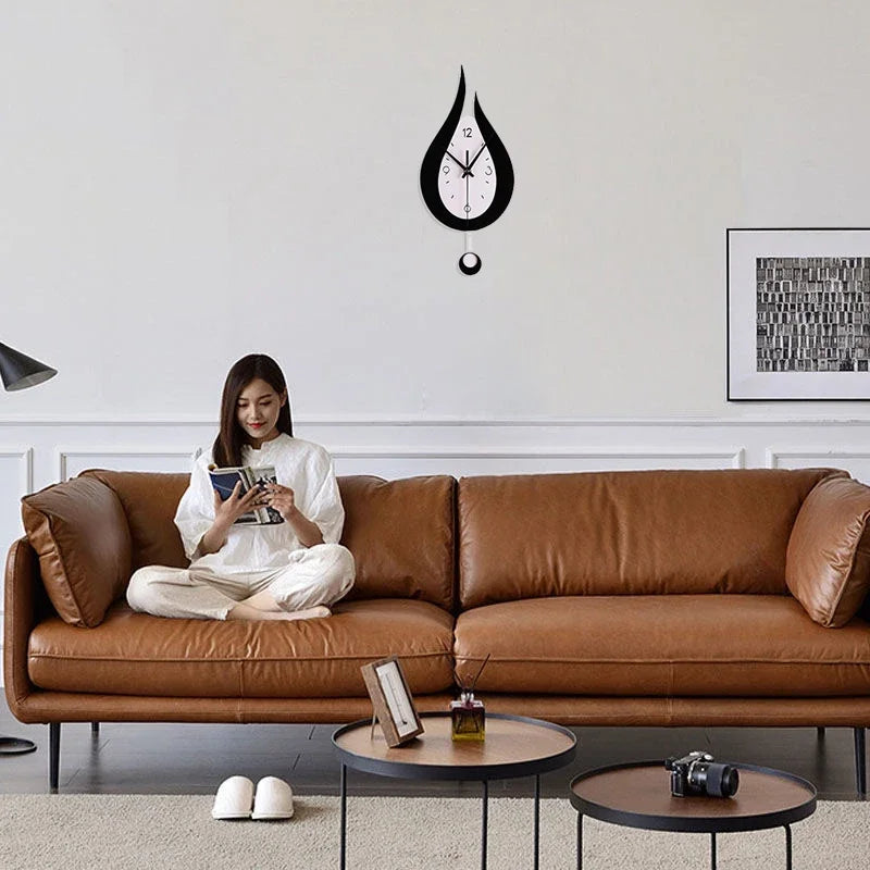 WaterDrop - Moderne Minimalistische Pendule Wandklok