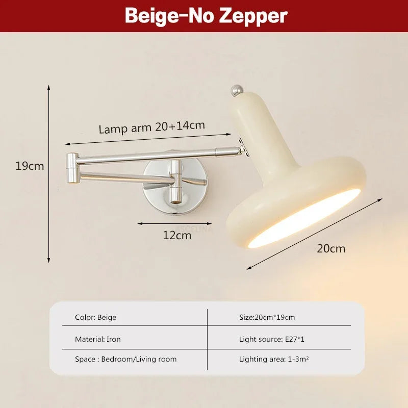 LichtSwing - Candeeiro de Parede LED Minimalista para Quarto e Sala de Estar