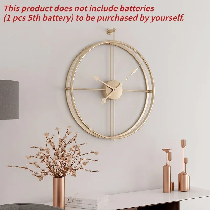 LuxeTijd - Silent Wall Clock 50/60cm for Modern Interiors