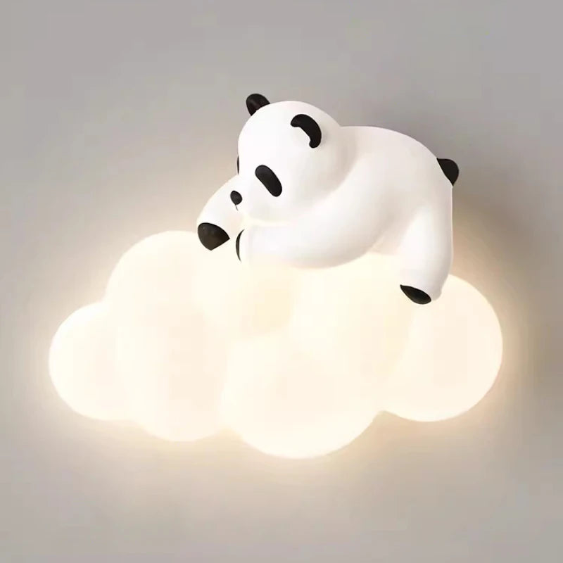 PandaLicht - Candeeiro de Parede LED Panda Sombrio para Quartos de Crianças