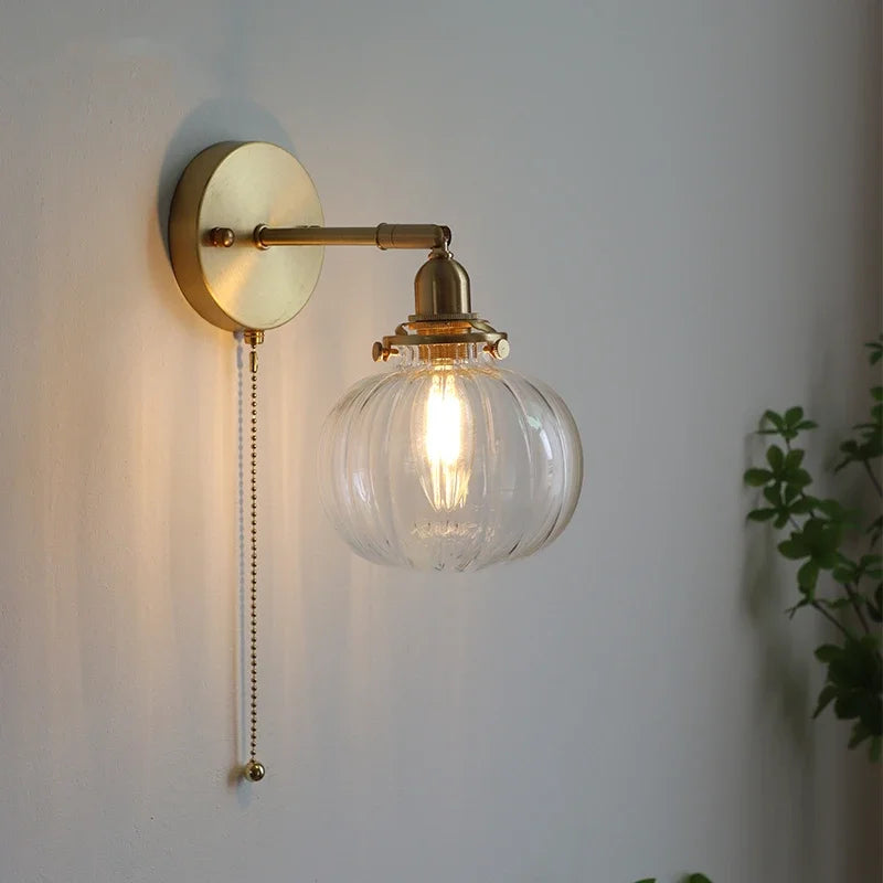 LichtKroon - Lampada da parete moderna con interruttore a tirante